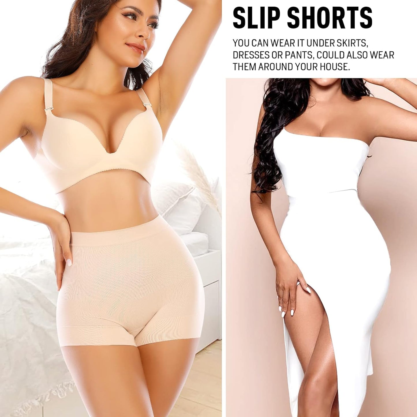 Werena Seamless Shaping Boyshorts - Tummy Control Slip Shorts for Women | Comfortable Under Dress Shapewear