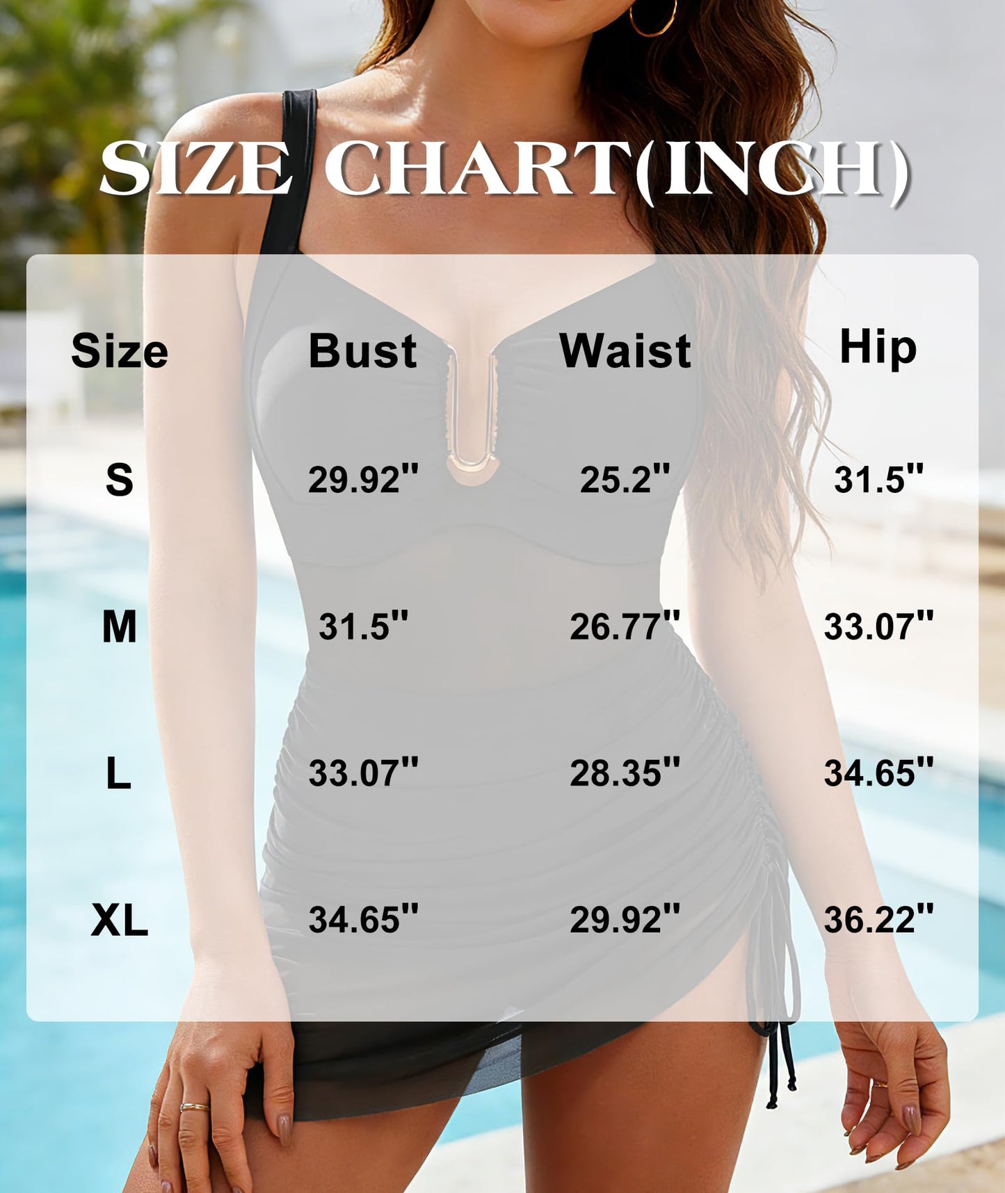 Jaaytct One Piece Swim Dress for Women Tummy Control Swimsuit with Skirt