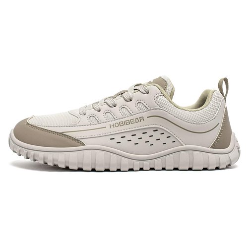 HOBIBEAR Zero Drop Barefoot Shoes|Trail Running Sneakers for Women Men|Wide Toe Box Fashion Walking Shoes(Sandy, Women 7/Men 6)