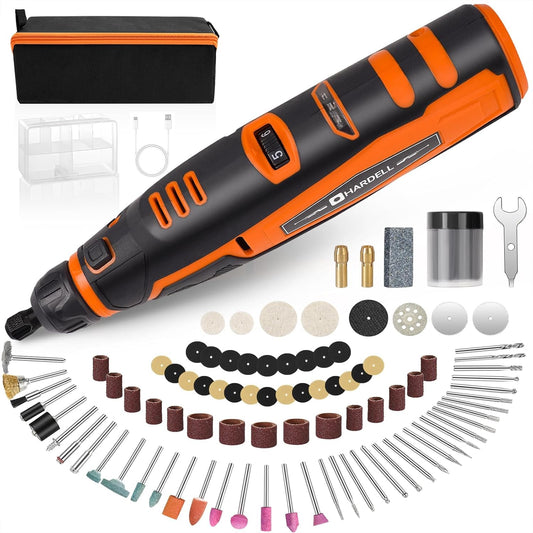 12V Cordless Rotary Tool Kit with 94 Accessories – 6-Speed, 30000RPM for Engraving, Sanding, Polishing & DIY Projects