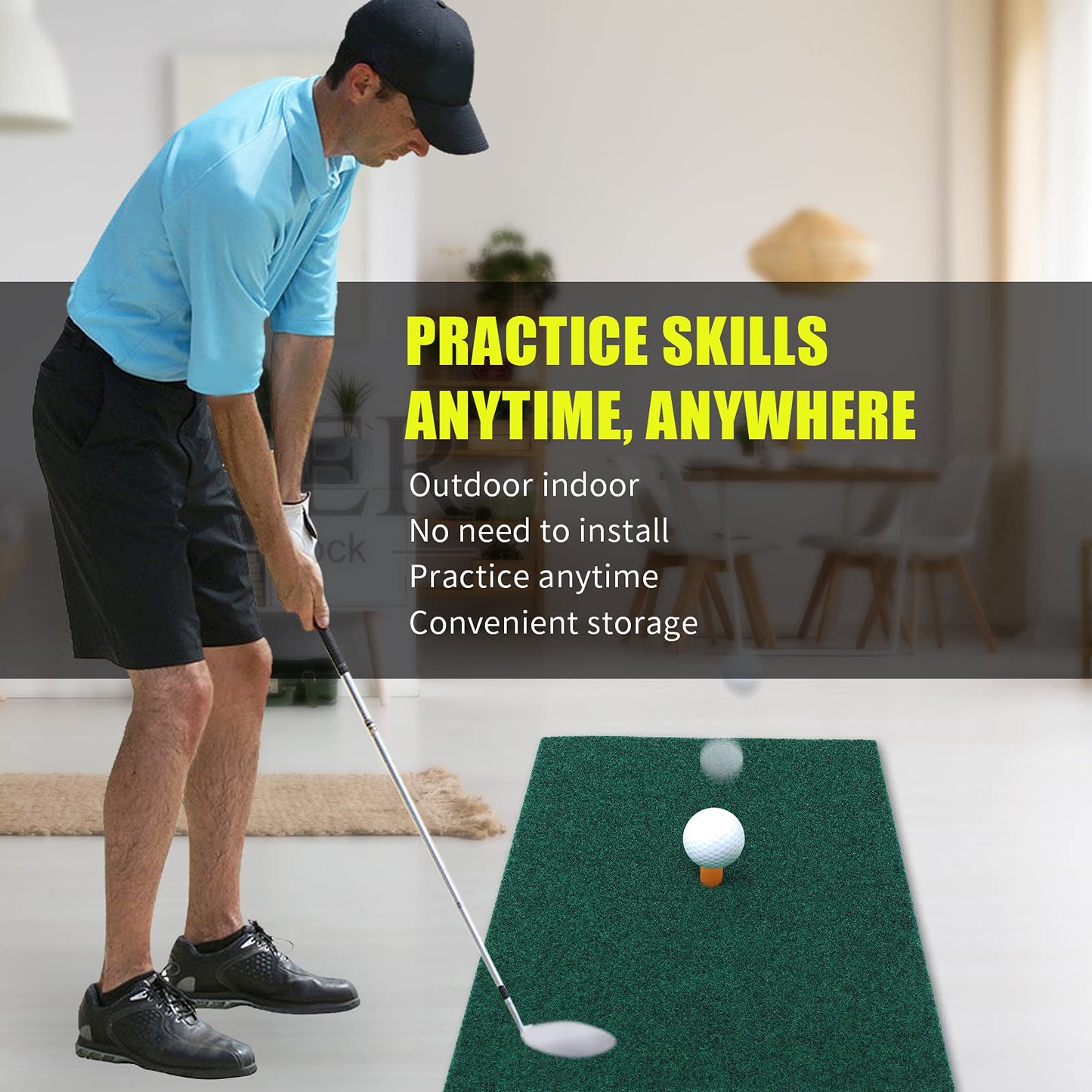 QANYEGN 30x20cm Swing Practice Mat, Practice Hiing Mat, Indoor Hiing Mat for Indoor or Outdoor Backyard