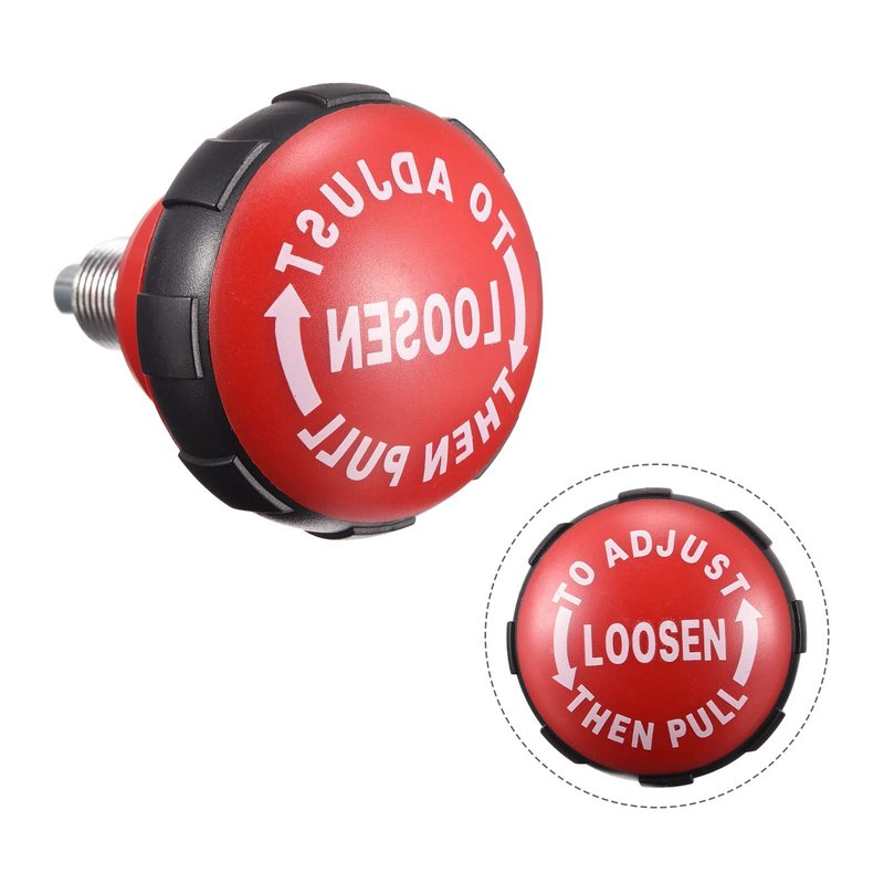 uxcell M16 Pull Pin Spring Knob Replacement Parts for Home Fitness Height Adjustment Screws Equipment, Black Red 2Pcs
