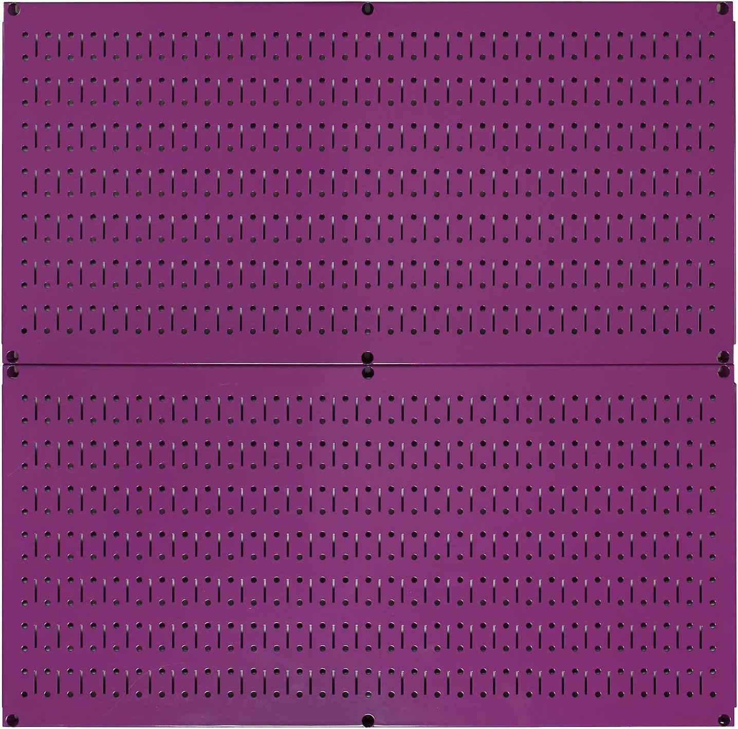 Galvanized Steel Pegboard Rack - 2 Pack 32” x 16” Metallic Tool Storage Panels