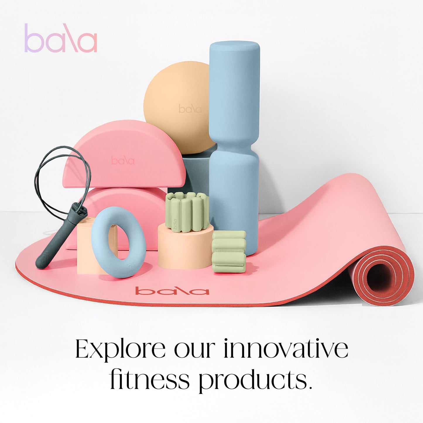 Bala Bangles Wrist & Ankle Weights for Women & Men 1 Lb, Home Gym Equipment