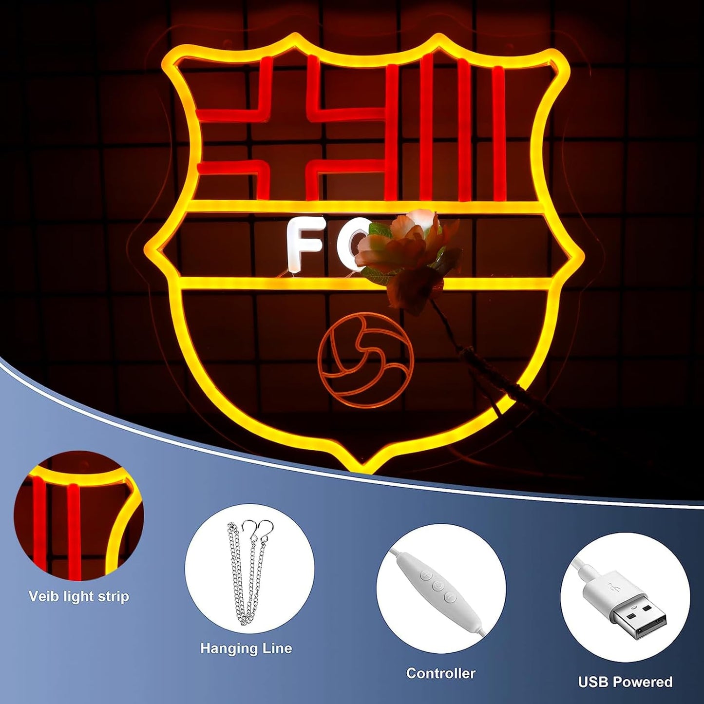 New York Yankees Neon Wall Sign - LED Baseball Team Decor for Man Cave & Bedroom, 13x15 Inch, Perfect Birthday & Christmas Gift