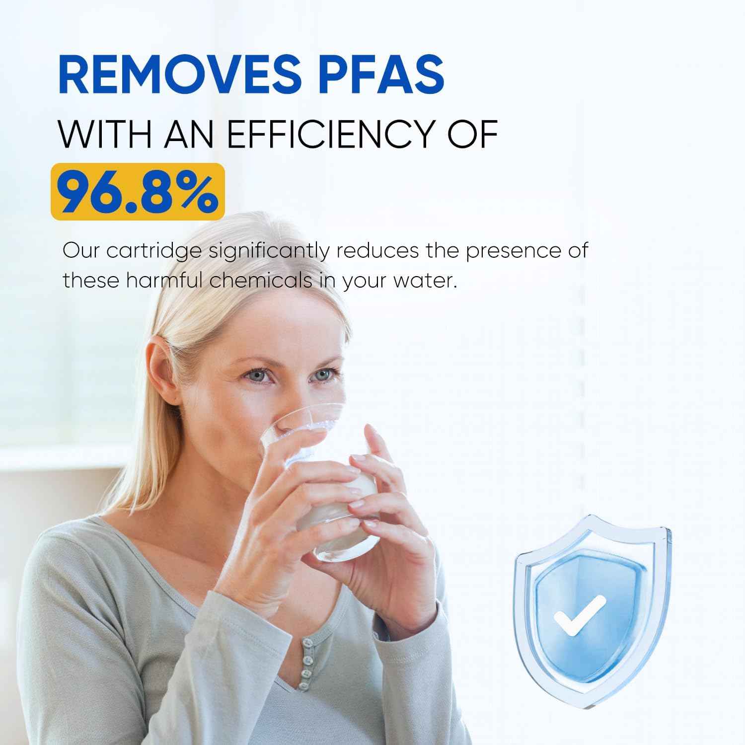 PUREPLUS PRO Refrigerator Water Filter Replacement - NSF Certified 3-Pack for HDX FMG-1, PL-100, WFC1201