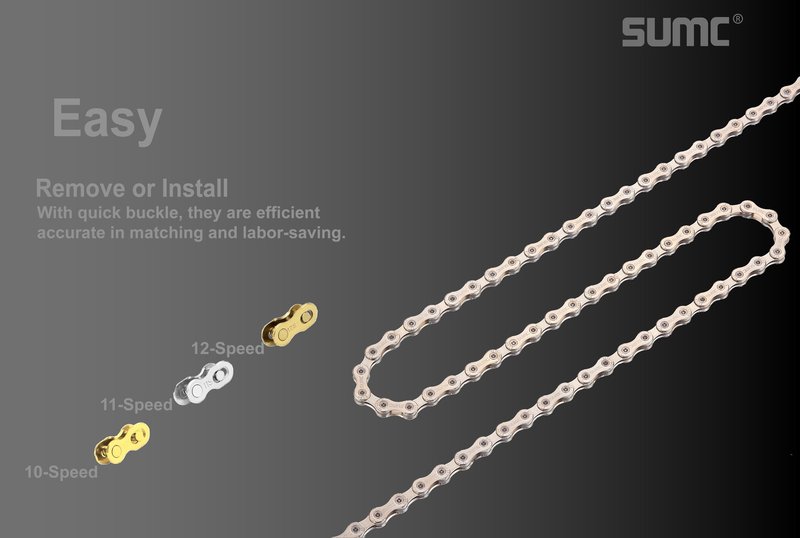 Bike Chain 116 Links 1/2”X11/128” for 11/22-Speed