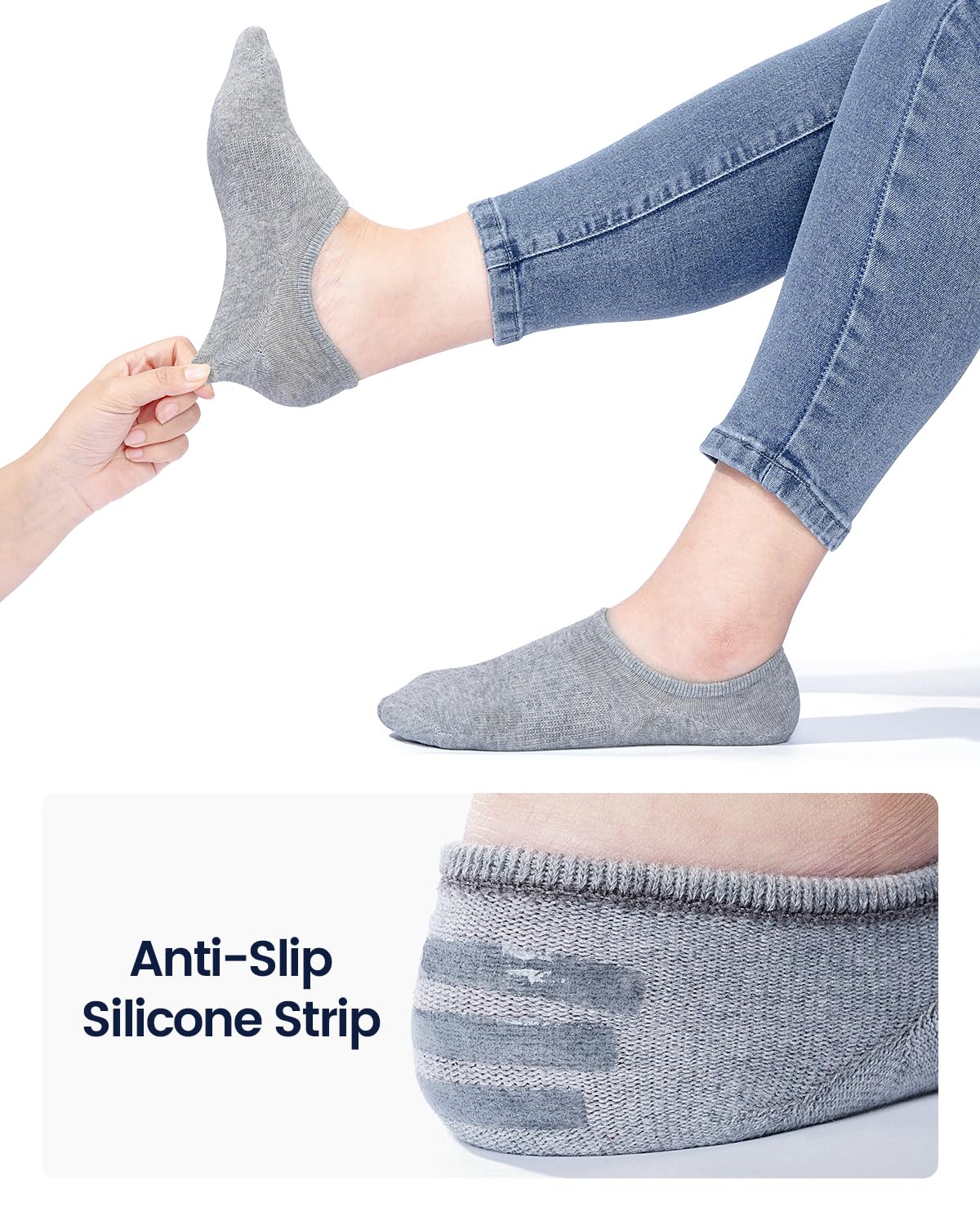IDEGG No Show Socks Women & Men Low Cut Ankle Short Anti-slid Athletic Running Casual Invisible Liner Socks