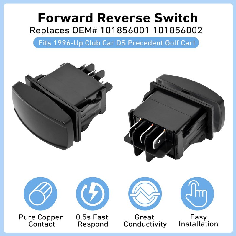 48V Golf Cart Solenoid Kit for Club Car DS Preceden 2000-Up Replaces #OE 101908701 102774701 1014947, Parts Includes Assembly Resistor,Forward Reverse Switch