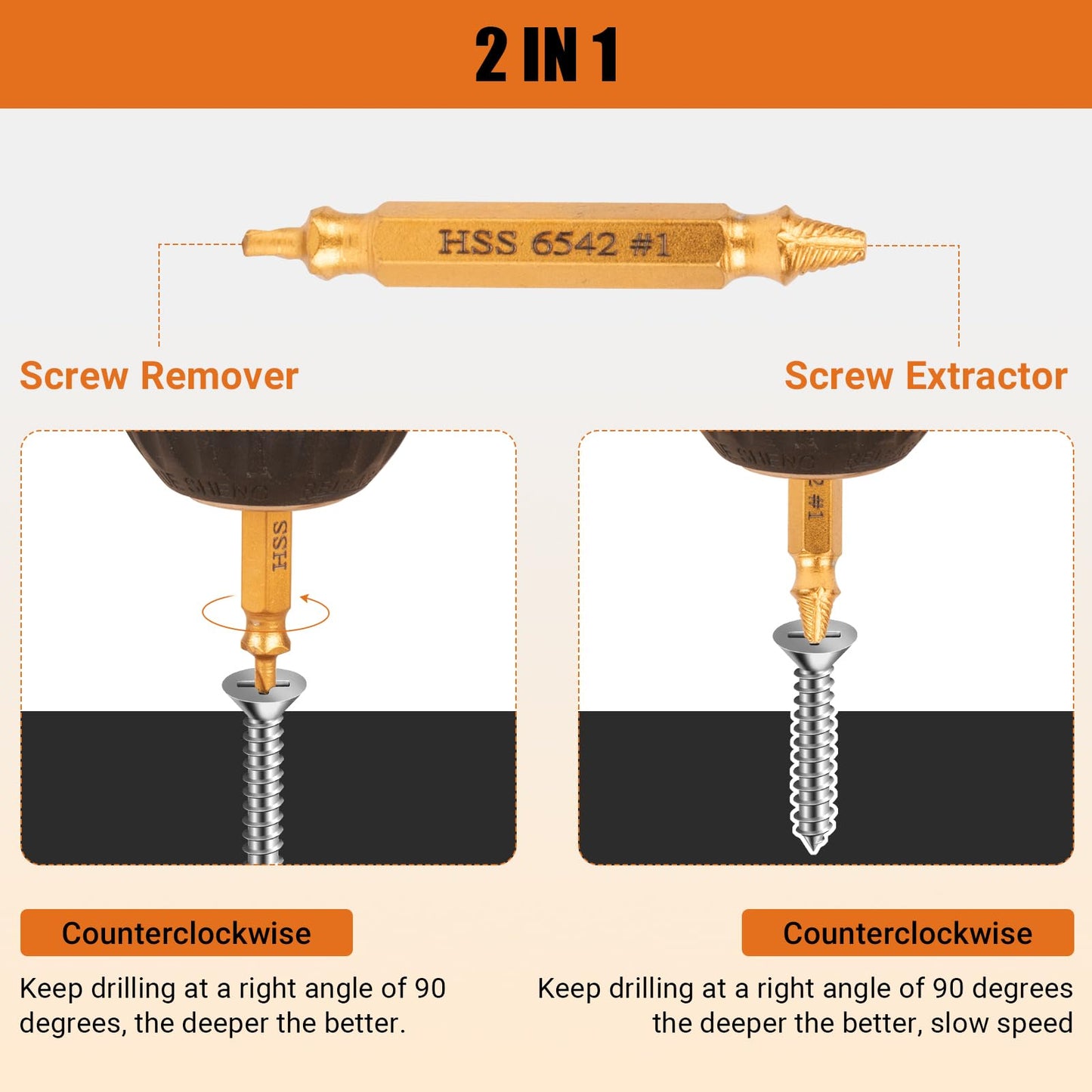 BSUXMAFG 10 PCS Damaged Screw Extractor Set, Screw Extractor Remover Kit for Stripped Screws & Drill Bit Tools, Cool Stuff Gadgets for Men Dad Boyfriend Father Husband, Mens Gifts