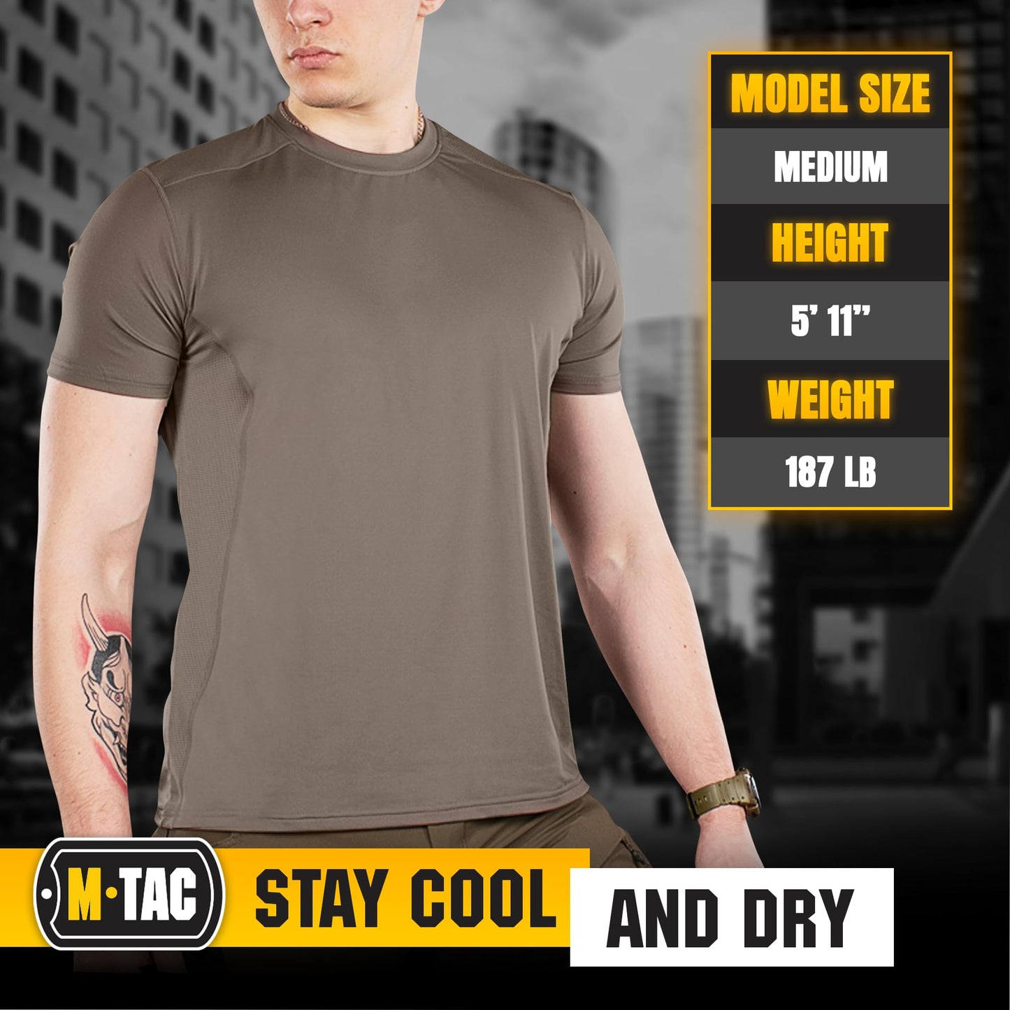 M-Tac Tactical Short Sleeve T-Shirt - Army Military Ultra Vent Men's Athletic Workout Gym Training T Shirt (Large, Olive)