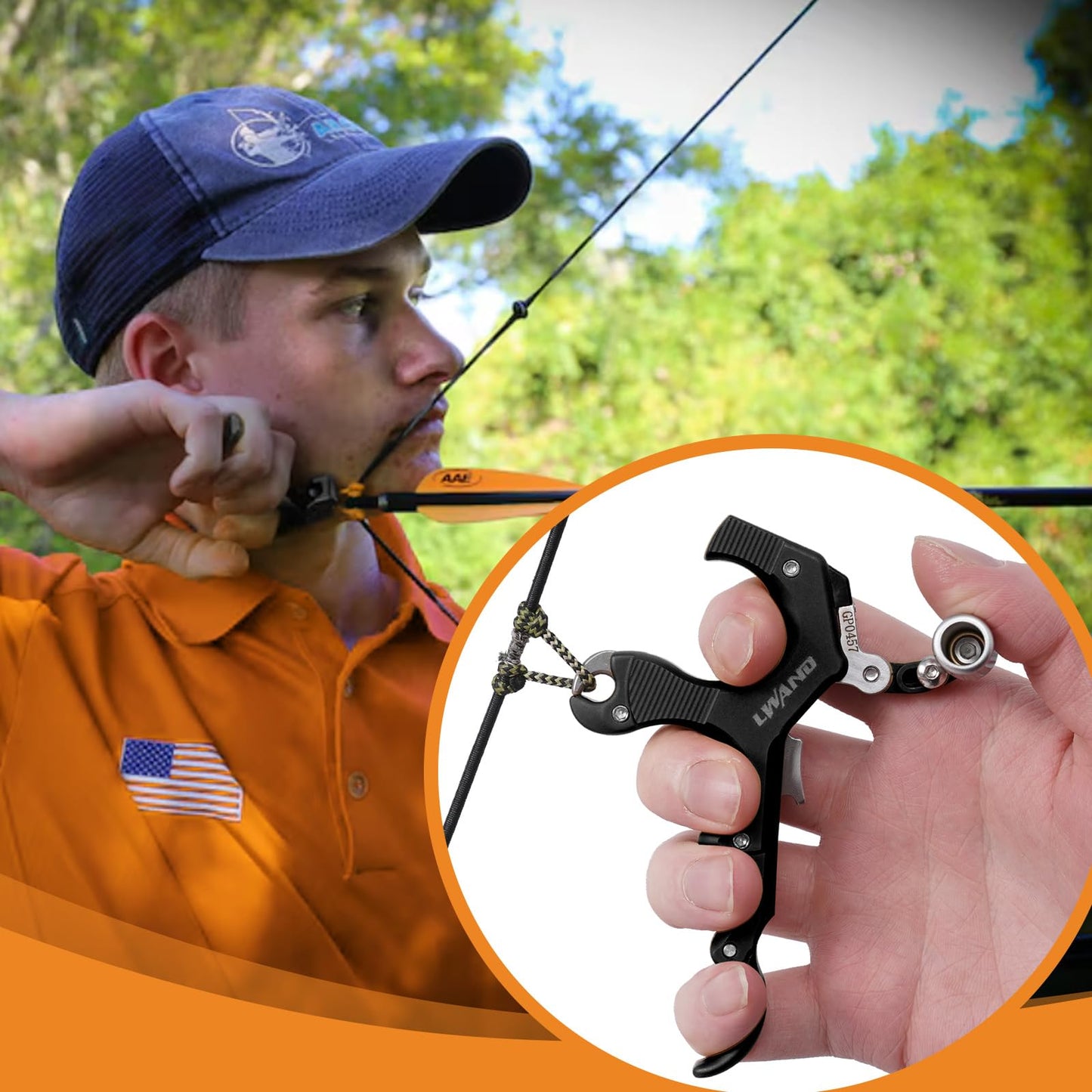 LWAND 3-4 Finger Thumb Trigger Release Aid for Compound Bow