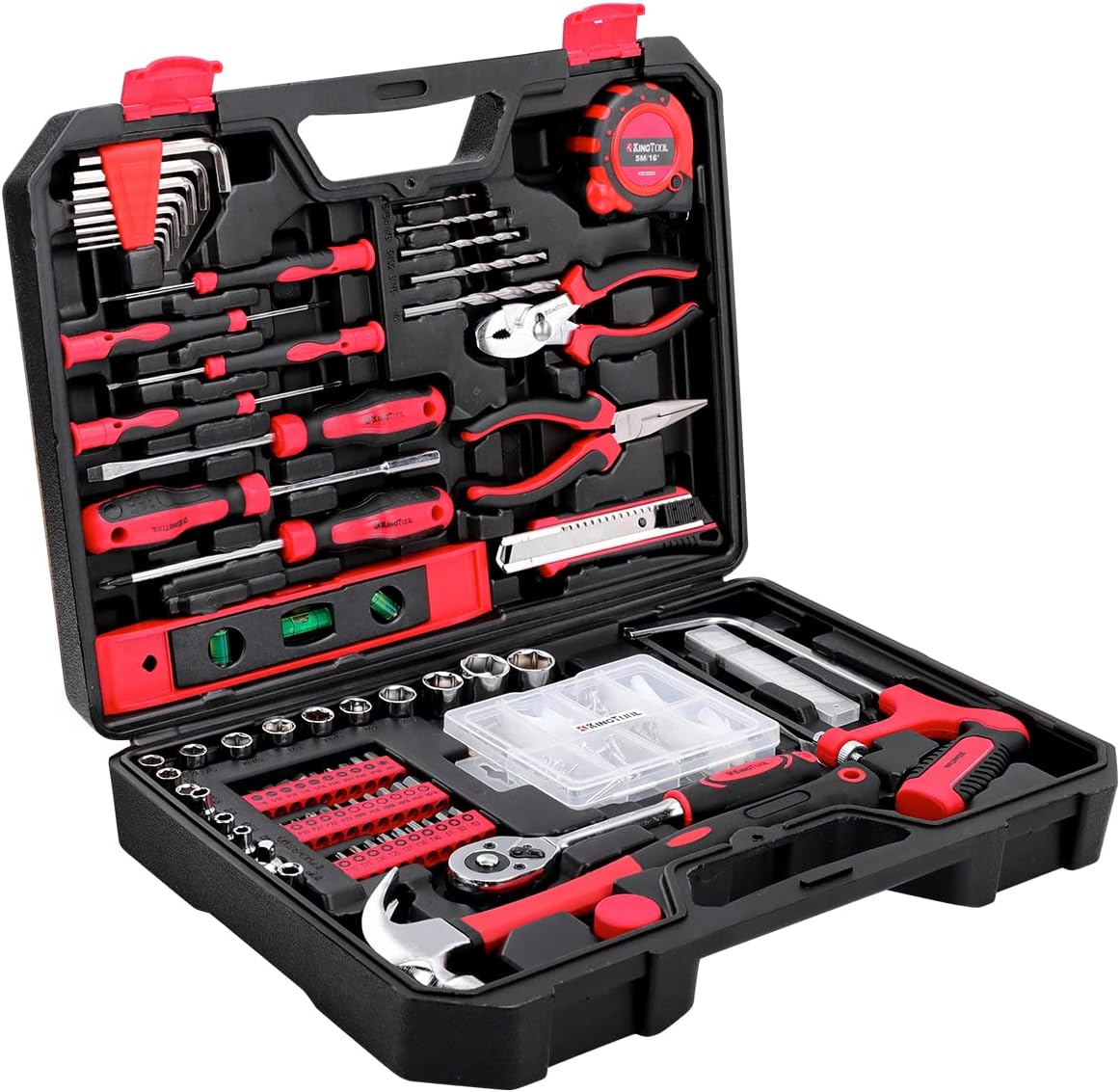 149-Piece KingTool Home Repair Tool Kit - Complete Mechanic Set with Toolbox for Home, Office & College