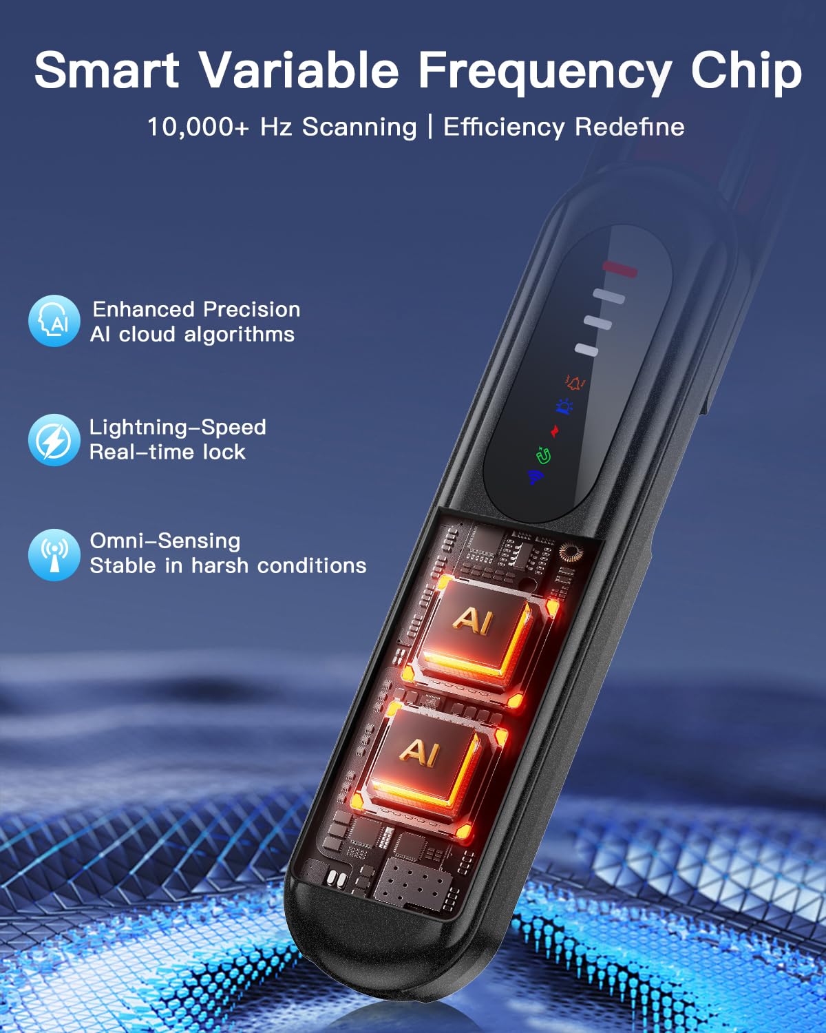 Lonazhna 2025 6-in-1 Hidden Camera Detectors, Advanced Camera Detector, GPS Tracker Detector, 6 Mode Hidden Bug and Camera Detector for Travel, Car, Bathroom,Office, Hotel