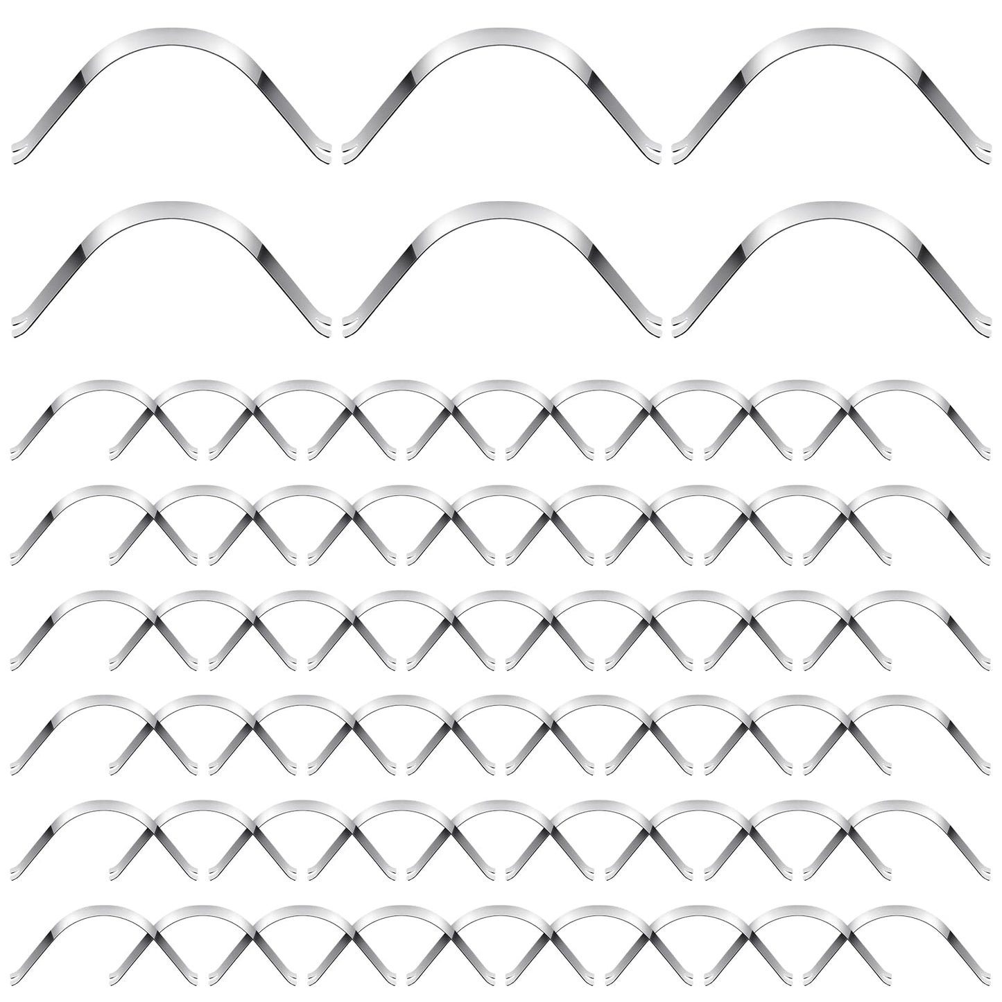 Wonderjune 100 Pcs Spring Clips Picture Frame Clip Bulk 85x9mm Photo Frame Hardware Accessories Metal Picture Frame Retaining Clips DIY Backing Clip for Hanging Canvas Artwork Paintings Craft