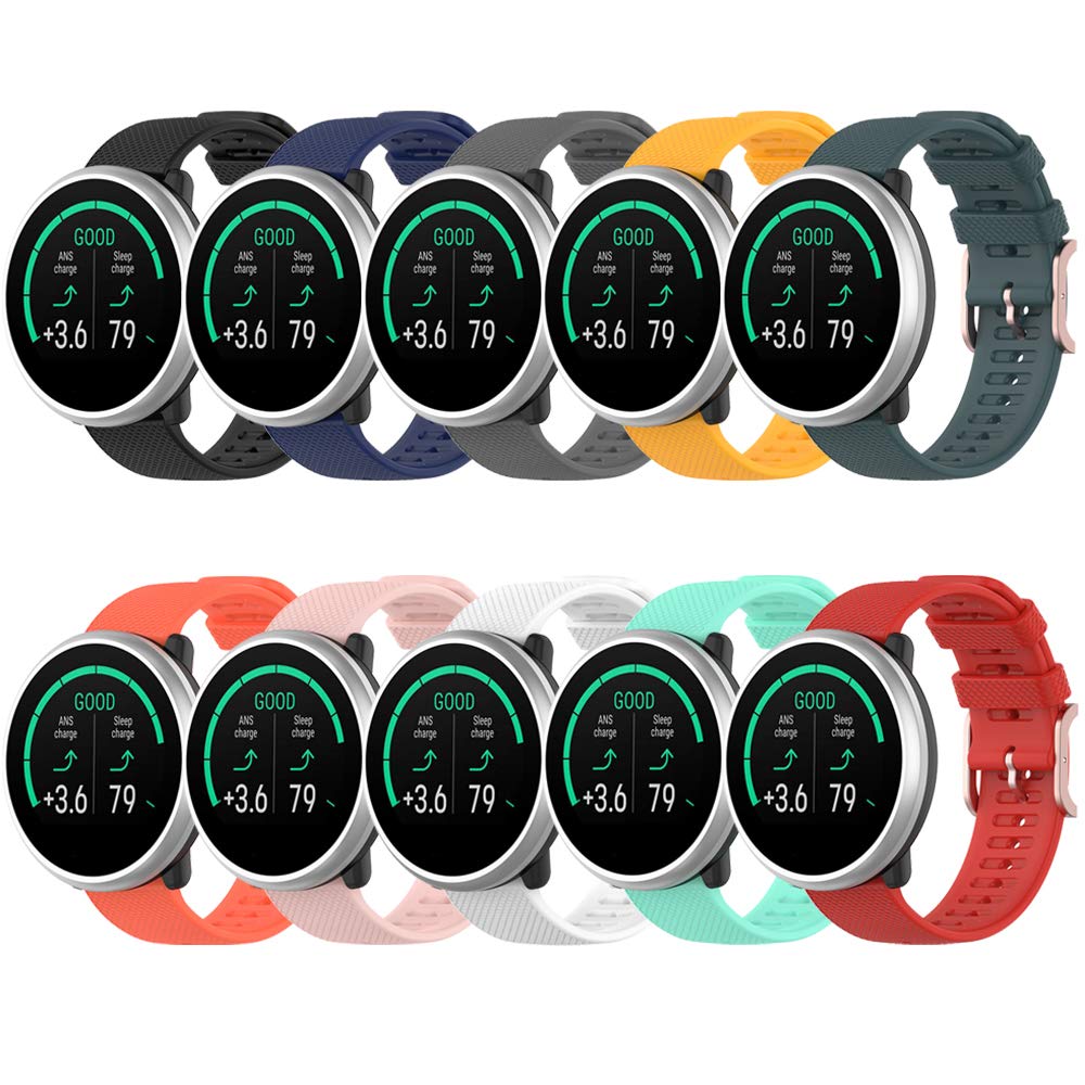 QGHXO Band for Polar Ignite 2, Soft Silicone Replacement Band for Polar Ignite 3/ Unite/Pacer/Pacer Pro (No Tracker, Replacement Bands Only)