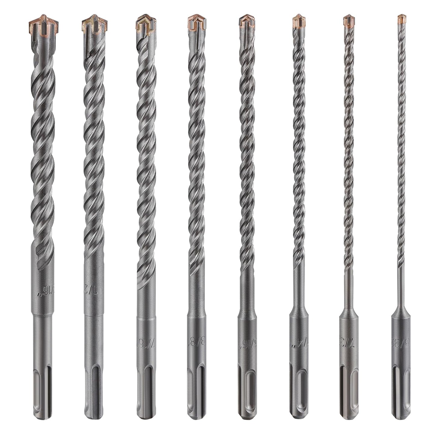Wensilon Concrete Drill Bit 1pcs 3/4" X 10"-8" Cross-Type Double Thread Carbide Material Suitable for Concrete, Brick, Cement Walls, Stone