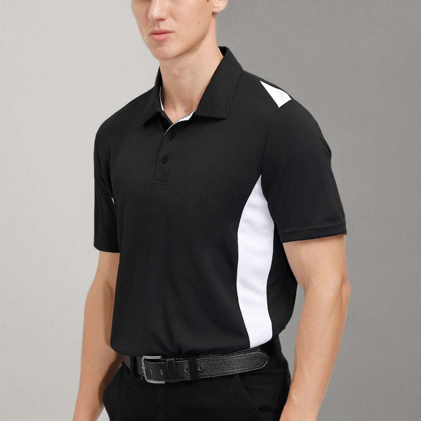 MOHEEN Men's Golf Polo Shirts - Moisture-Wicking, Sun Protection | Sizes M-7XL