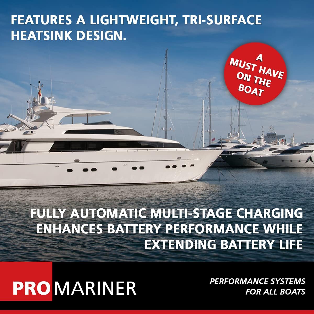 ProMariner 44006 ProSport HD Marine Battery Charger - Waterproof, 6 Amp, 1 Bank