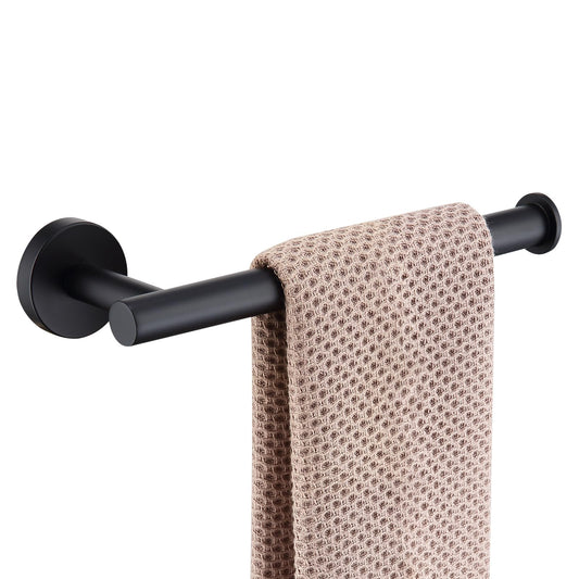 TASTOS Hand Towel Holder Towel Ring, Premium Stainless Steel Hand Towel Bar Heavy Duty Wall Mounted Modern Bath Accessories, 9 Inch Towel Rack for Bathroom Kitchen, Matte Black