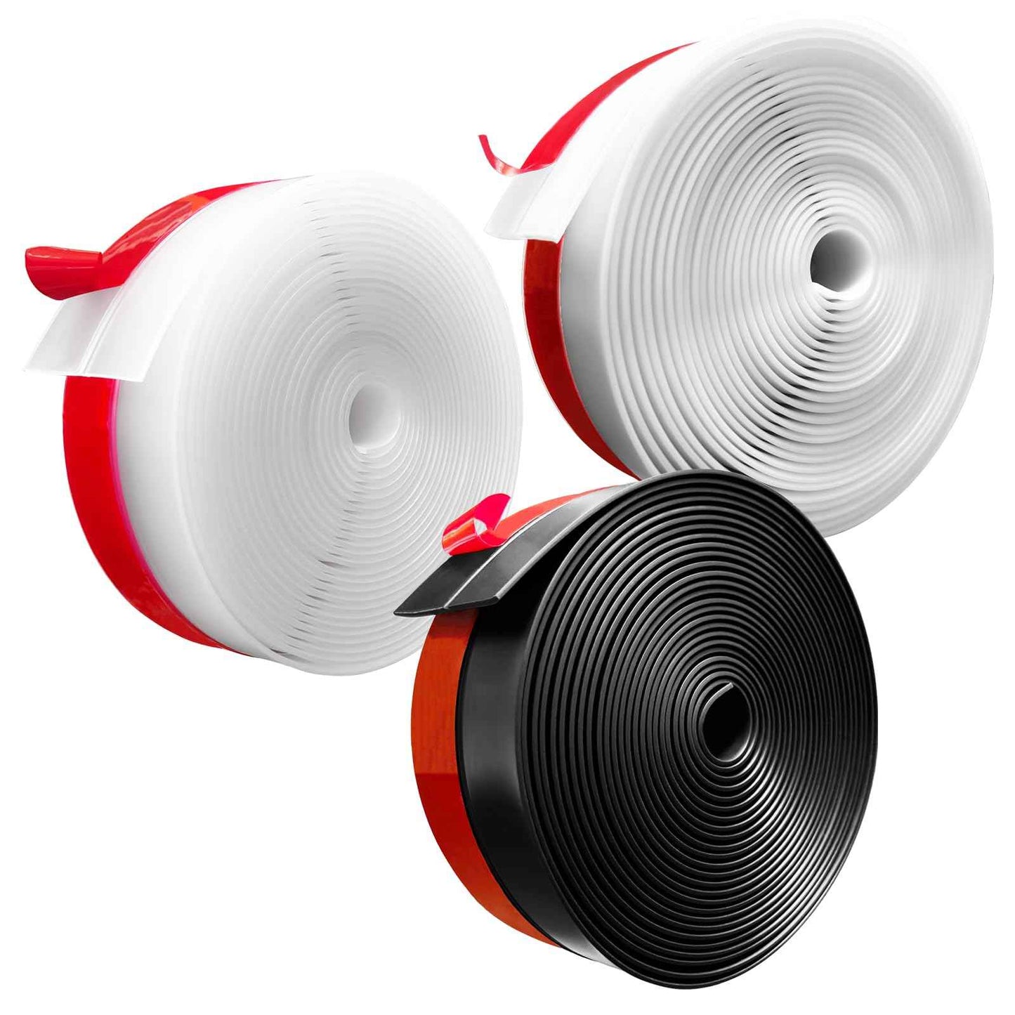 Silicone Weather Stripping, 2 inch (W) x 20 Ft (L) Door Draft Stopper Window Seal Strip for Gaps of Door & Windows, Garage Door Under Bottom, Sealing Tape Shower Doors Sweep, Transparent