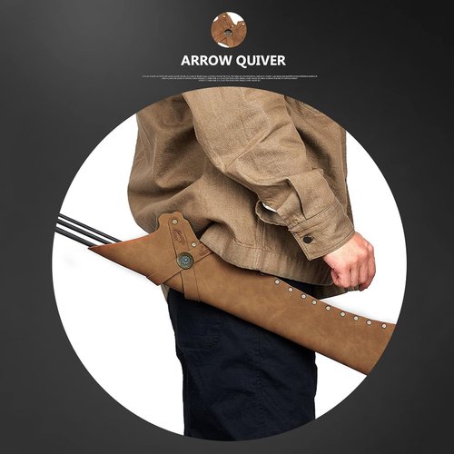 Arrow Quiver - Adjustable PU Leather Hip Arrow Holder for Easy Access | Perfect for Archery Enthusiasts