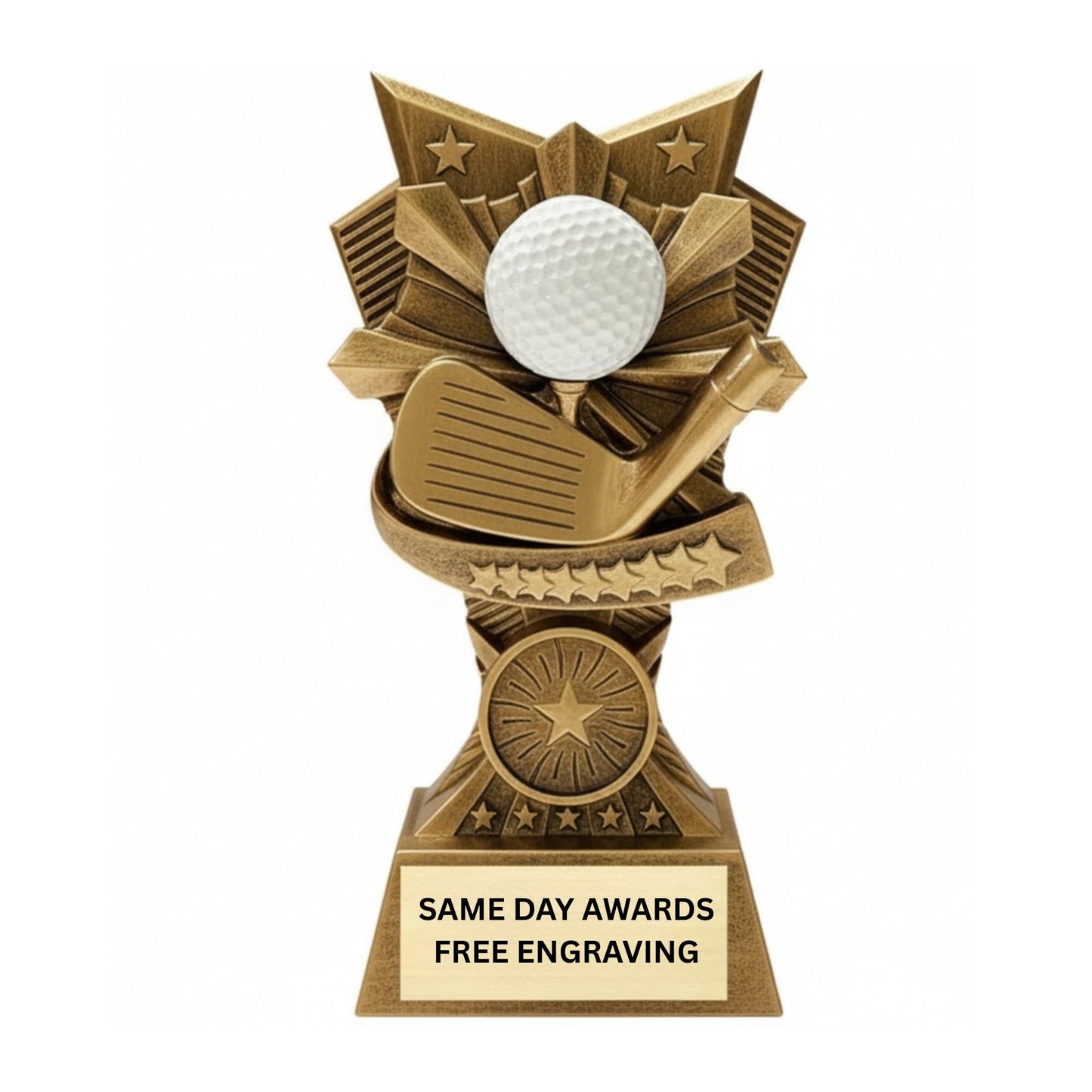 Same Day Awards Champion V Golf Trophy