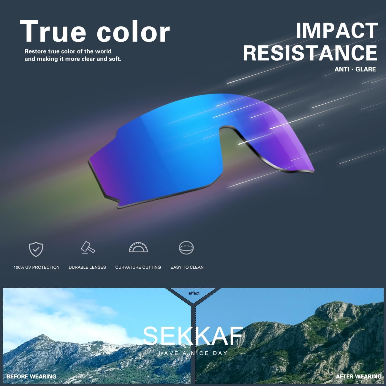 SEKKAF Youth Baseball Sunglasses Kids Sports Sunglasses for Boys Girls Softball Cycling Glasses UV400 Protection
