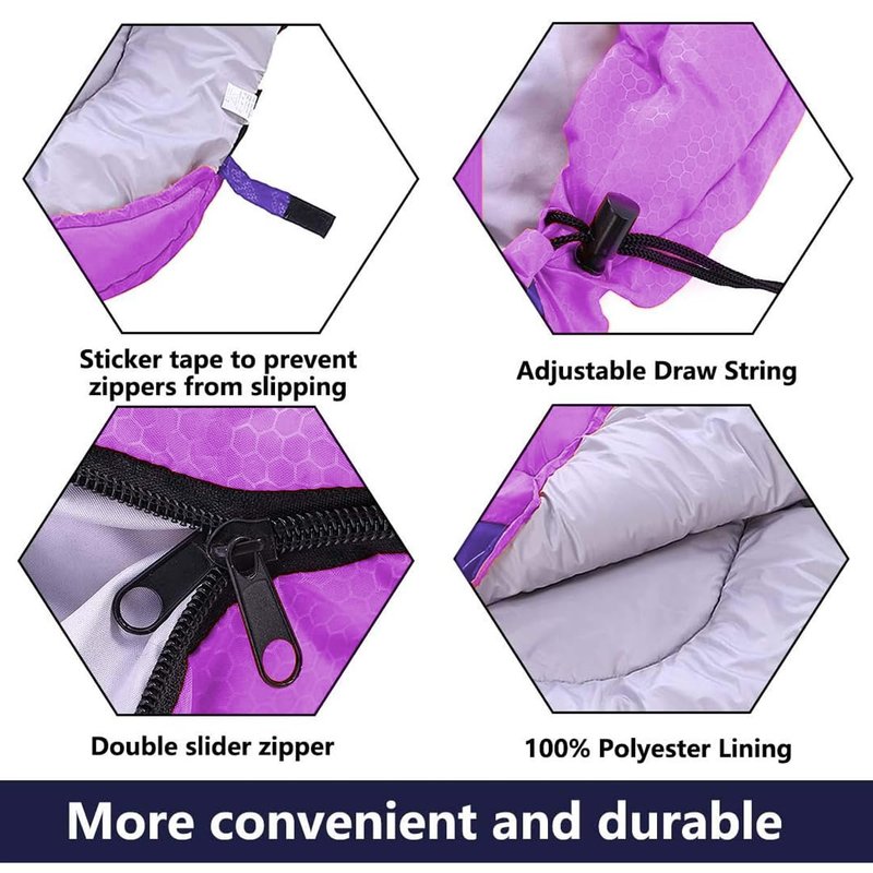 Camping Sleeping Bag 3 Seasons Lightweight &Waterproof with Compression Sack Camping Sleeping Bag Indoor & Outdoor for Adults & Kids