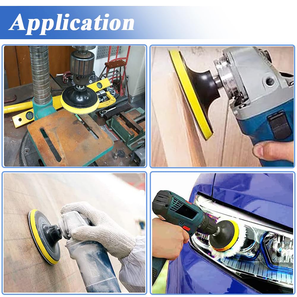 Eyech 2 Pack 5 Inch Hook and Loop Backing Pad with M14 Thread,Rotary Buffing Pad Sanding Holder Angle Grinder Polishing Backer Plate for Wood,Metal,Automotive,Orbital Sander,Polisher