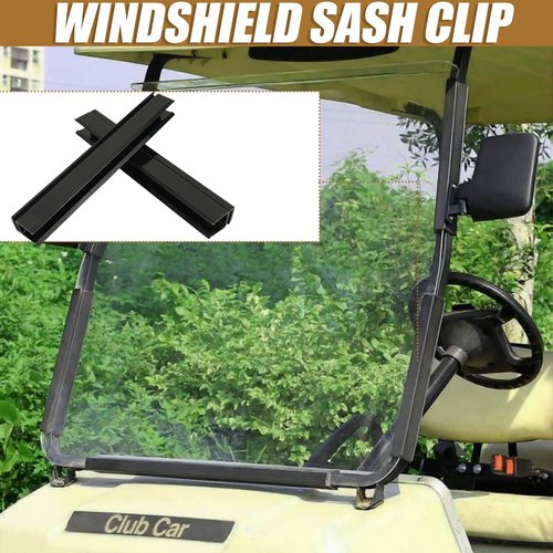 HOGUCAL Golf Cart Windshield Clips 2PCS Club Car Windshield Sash Clips for 1"x1" Tube Compatible with Club Car DS Precedent Tempo Golf Cart OEM#1014441-01 1021630-01 Best Replacement Accessory