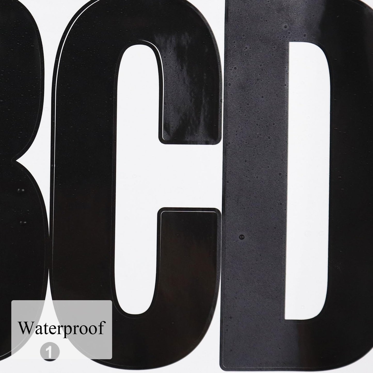 20 Sheets 6 Inch Letter Number Stickers, Self Adhesive Vinyl Capital Alphabet Punctuation Stickers for Mailbox, Crafts, House Number, Notice Boards - Black