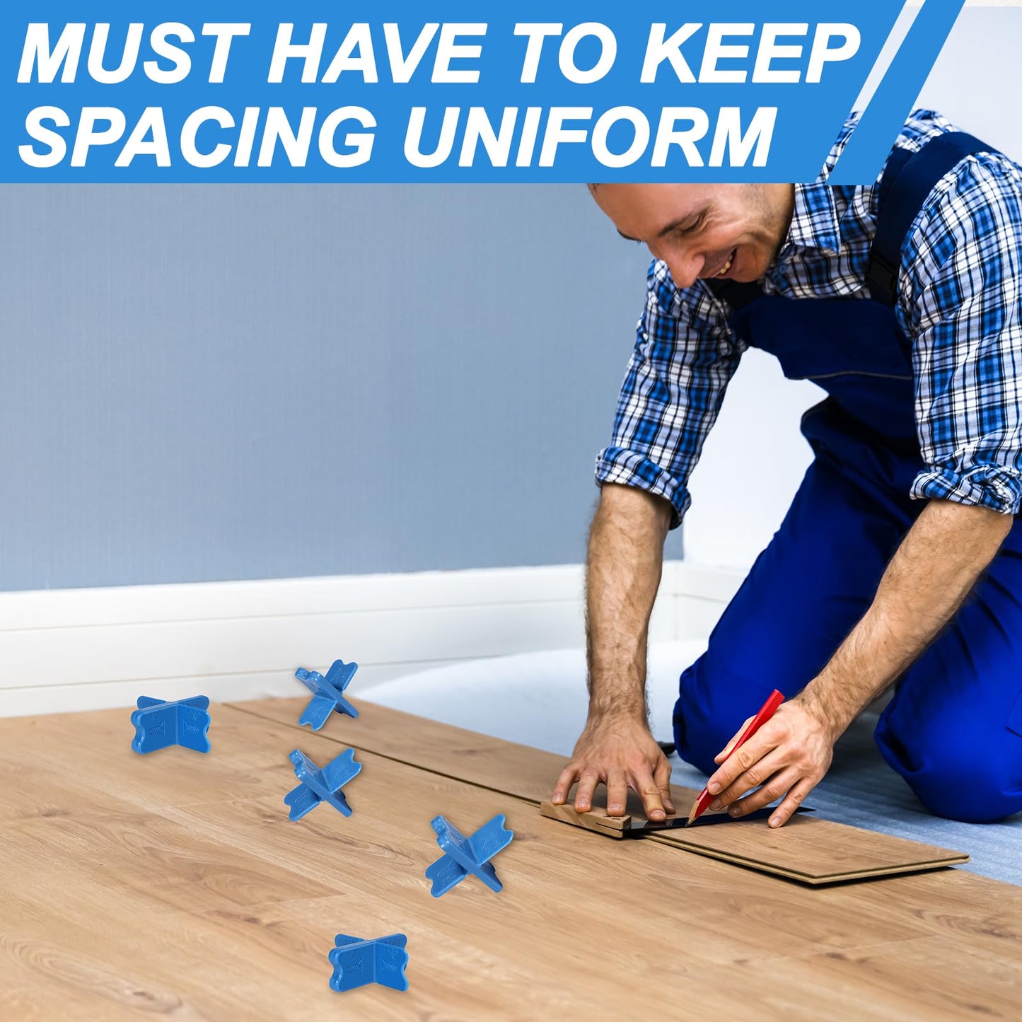 10PCS Deck Spacers,Durable Deck Spacer Tool to Uniform Gap Between Installed Deck Boards for Treated Lumber and Composite Decking Handy Deck Building Tools Deck Board Spacers