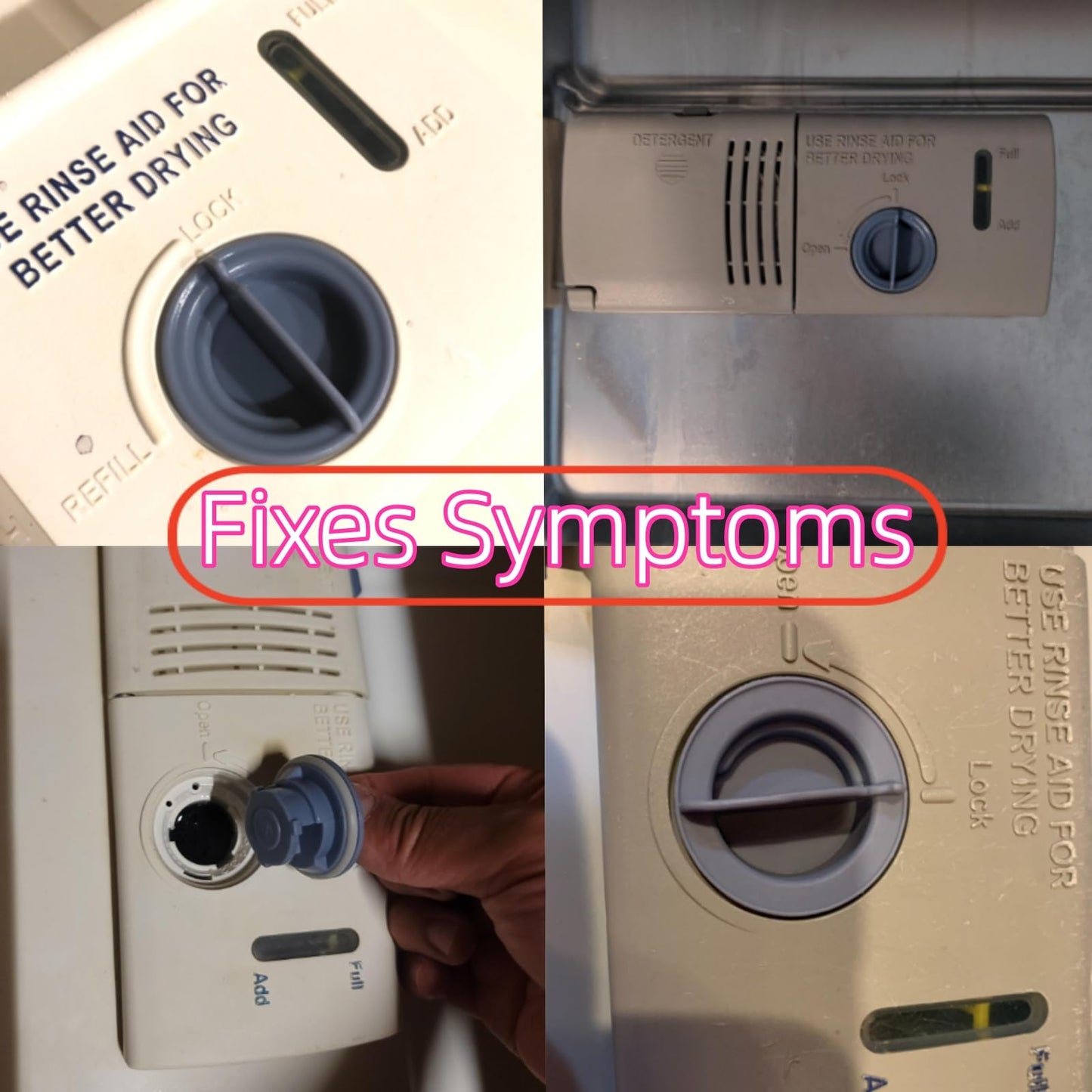 cdipkif PACK OF 2 Ultra Durable 8558307 Dishwasher Dispenser Cap Replacement Part by BlueStars – Exact Fit For Dishwasher Rinse Aid Dispenser Cap for Kitchen Aid Whirlpool Replaces WP8558307 W10077881