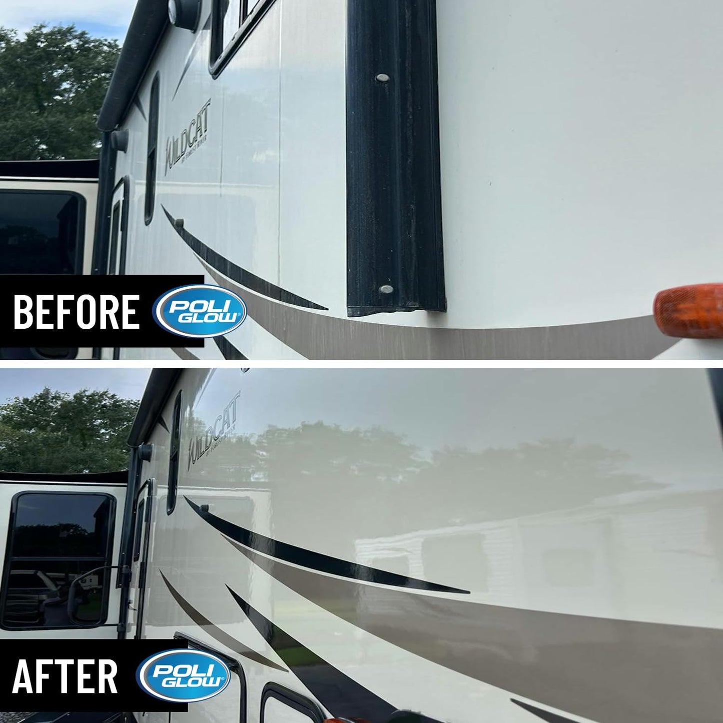 Poli Glow Deluxe Boat & RV Restoration Kit - Removes Oxidation & Seals - Restores High-Gloss Shine to Fiberglass & Gelcoat - Easy 6-in-1 System