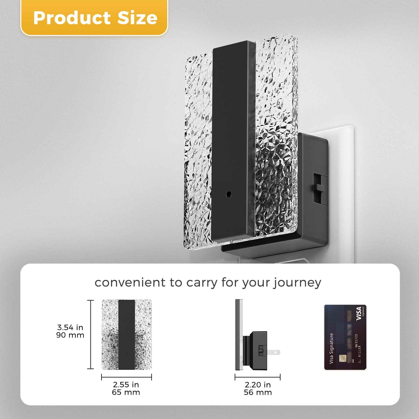 L LOHAS LED Night Lights Plug Into Wall, 2 Pack Night Light with Dusk-to-Dawn Sensor, Dimmable Decorative LED Nightlights, 0-100LM 5000K Adjustable Brightness for Bathroom, Hallway, Bedroom,Stairway