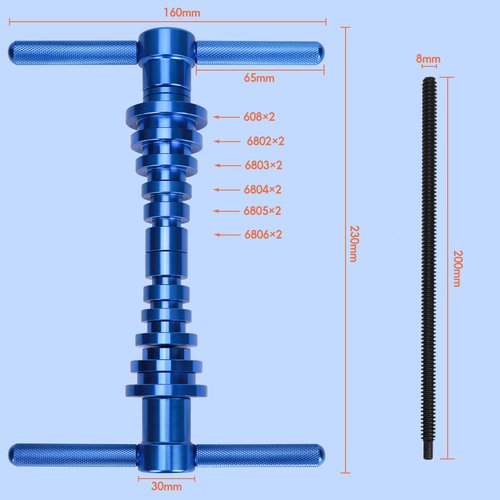 Wanocean Bicycle Bearing Press Set, Bike Tools for Wheels/Hub BB Axis Installation Universal Repair Kit, Turning Point Tool for Cycle Soft Tail Frame Drift