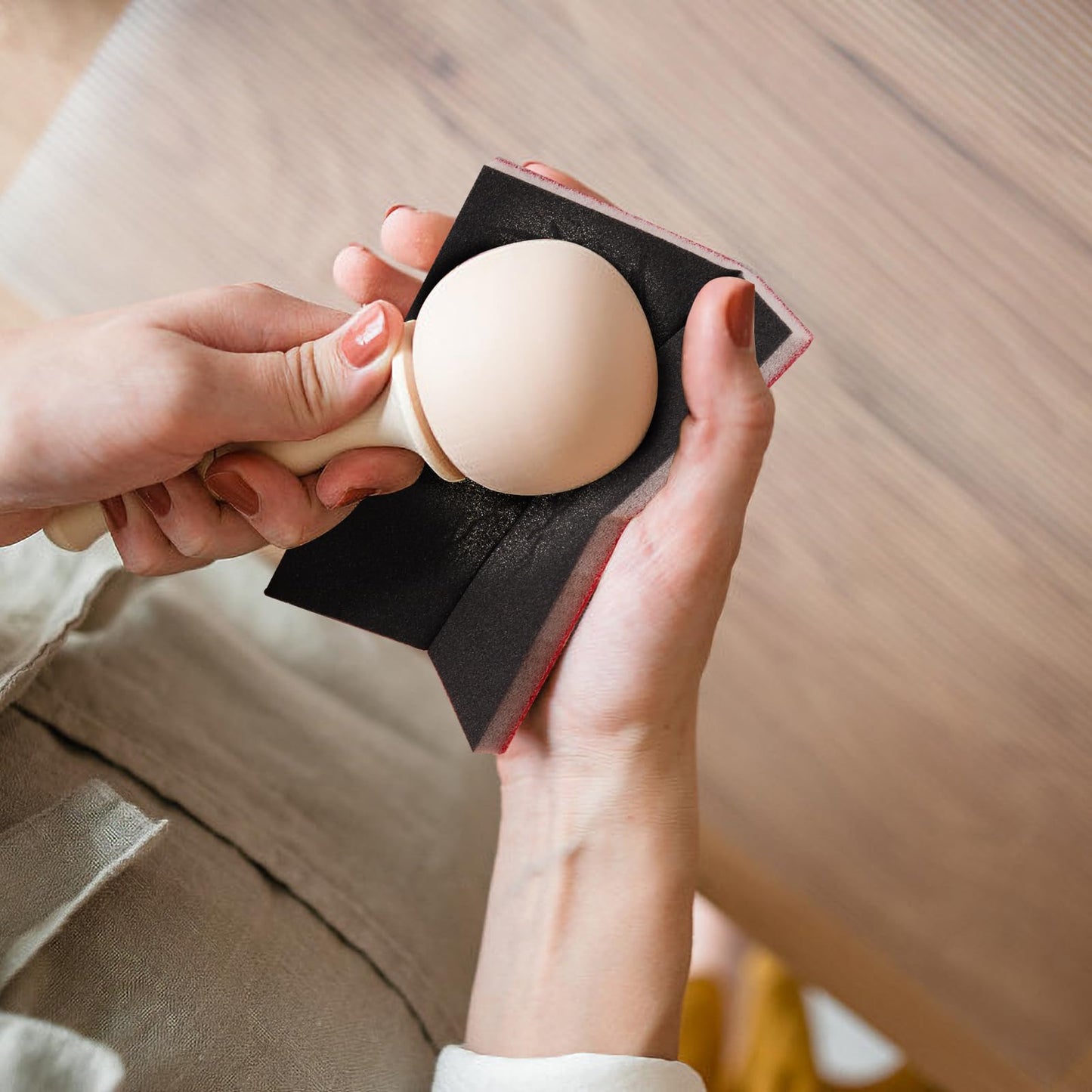 20 Pcs 3 x 4 Inch 320 Grit Sanding Sponge Set, Ultra Fine Sanding Sponges Pads, Soft Foam Hand Sander Block Wet Dry Sandpaper for Model Drywall Metal Wood Furniture Polishing