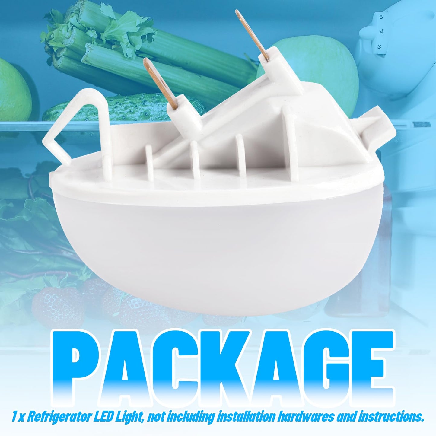 HECASA W11251749 Refrigerator LED Light Lamp Compatible with Whirlpool Refrigerator Replacement for W11549780 W11468934 W11520324 W11449273 Plastic - White Lens