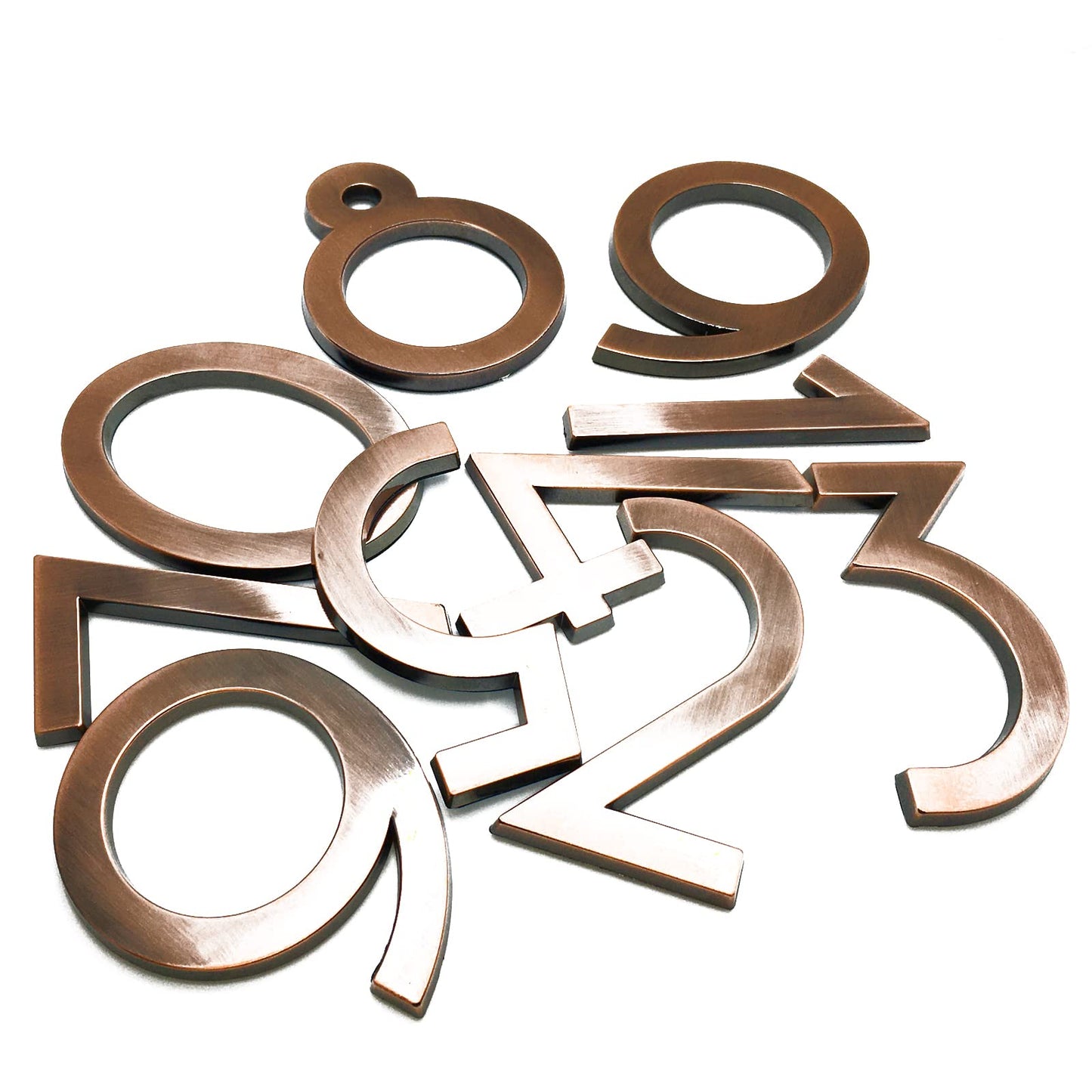 Diggoo 20 Pack Mailbox Numbers 0-9, 2 Inch High, House Numbers Door Address Appeal Stickers for Apartment, House, Room, Office, Cars, Trucks, Plating Process Number Sign Bronze