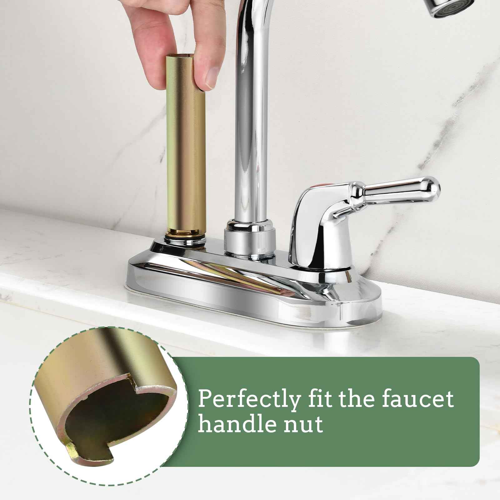 1224 Replacement Cartridge Kit for Two Handle Faucets,Faucet Cartridge Replacement Bathtub Valve Repair with Retainer Removal Tool