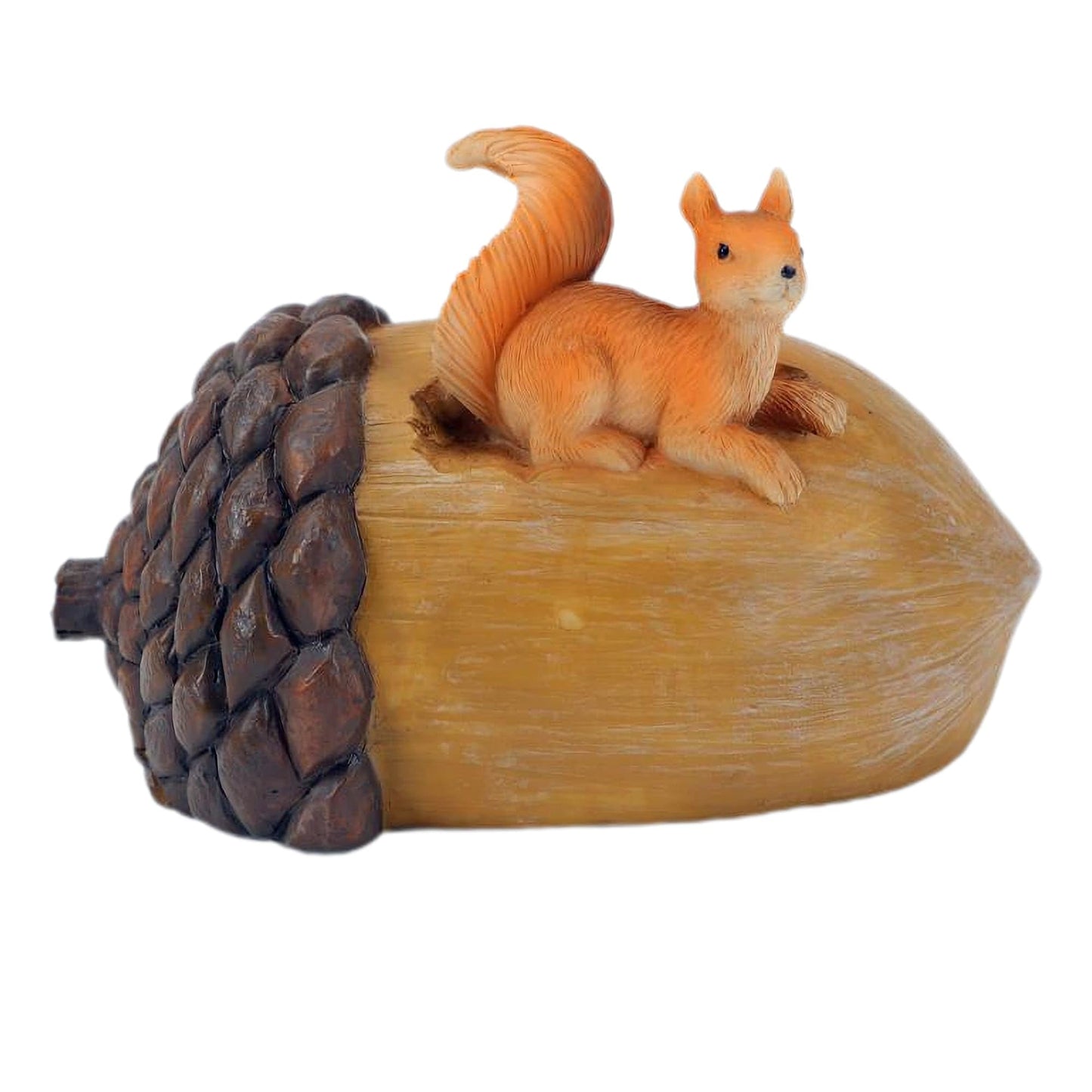 niwhydi Key Hiders Outside Acorn Squirrel Figurine Hide A Key Outdoor House Spare Keys Lockbox Containers Secret Decorative Compartment Safe Storage Box for Yard Garden Geocaching Indoor