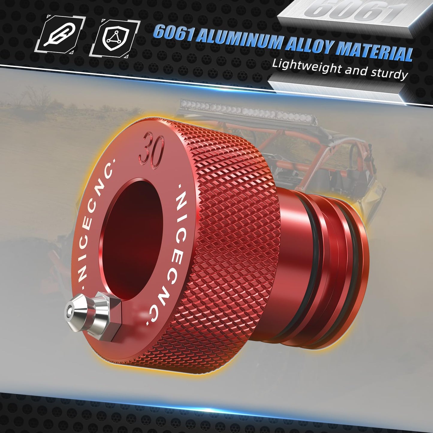NICECNC Red Aluminum Wheel Bearing Greaser Tool 30MM Compatible with Can Am Outlander 1000 2012-2015, Renegade 1000 2012-2015