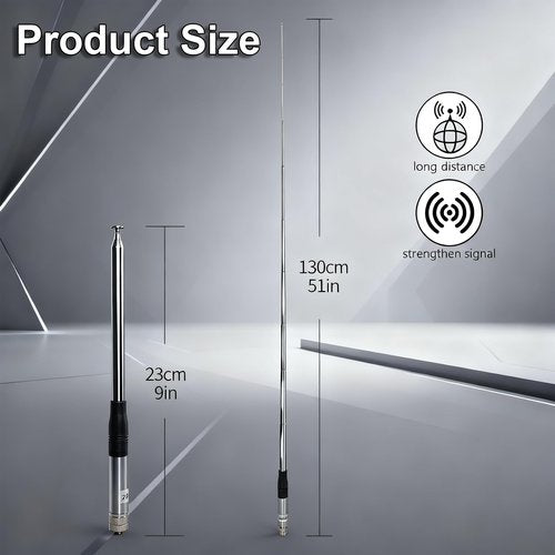HYSHIKRA Quansheng Telescopic 27Mhz CB Antenna, 11Meter 9-51inches Antenna with SMA-Female Connector for QuanSheng UVK5 UVK5(8) TK-11(8) TK-11(5) CB Radio Walkie-Talkie