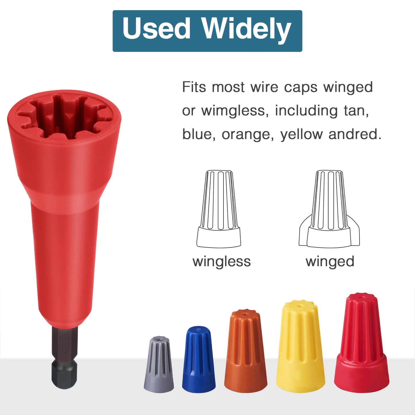 Wire Nut Twister,Wire Twisting Tool,Wire Nut Twiter for Drill,Spin Twist Wire Connector Socket,Wire Connector Driver with 1/4" Chuck,Wire Stripping and Twisting Tool(Wire Nut Twister Red)