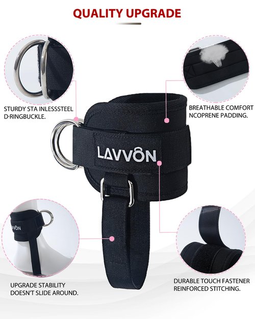 7Pcs-Barbell Pad Set for Hip Thrust - Squat Pad, Bench Press Workout Foam Weight Lifting Bar Cushion,Gym Accessories for Women with Bar Bad,with Gym Ankle Straps,Hip Resistance Bands,Lifting Strap (Black)