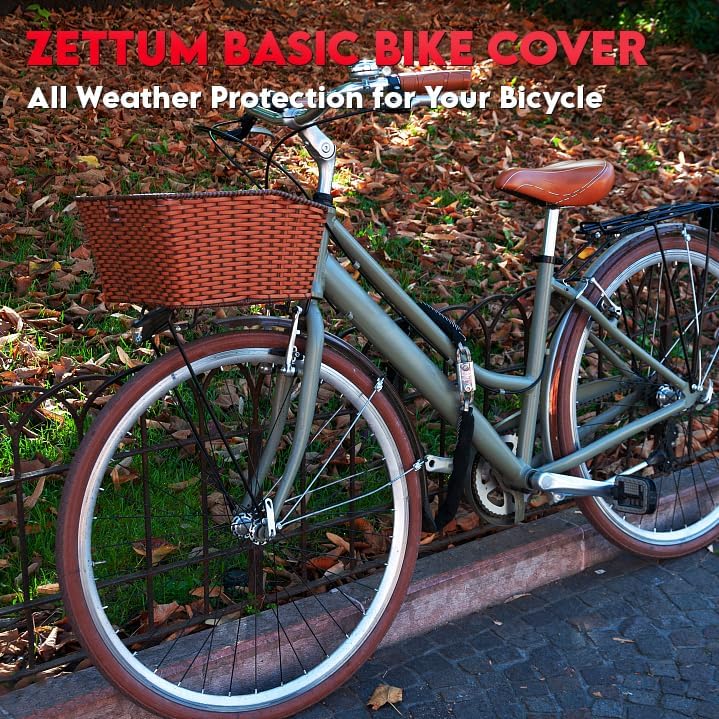 Zettum Bike Cover for 2 Bikes - Heavy-Duty Waterproof 600D Outdoor Storage | Fits eBikes, Mountain Bikes & More