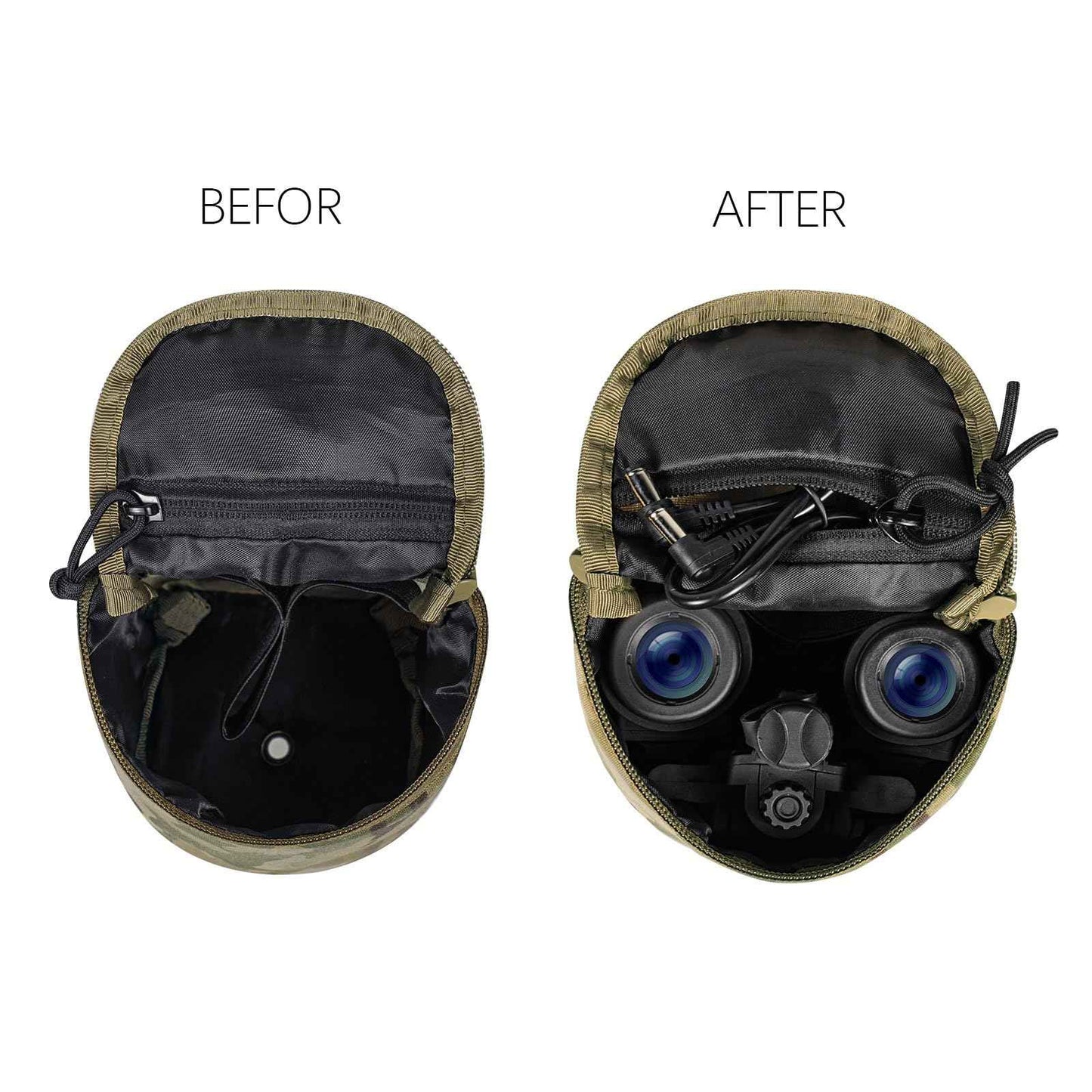 Lonloke Tactical NVG Pouch,MOLLE Night Vision Carrying Case,Soft Padded Multi-Purpose Utility Pouches. (MC)