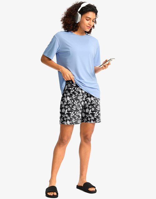 G Gradual Women's Bermuda Shorts - High Waisted, Knee Length with Pockets for Athletic Walking | 9" Size