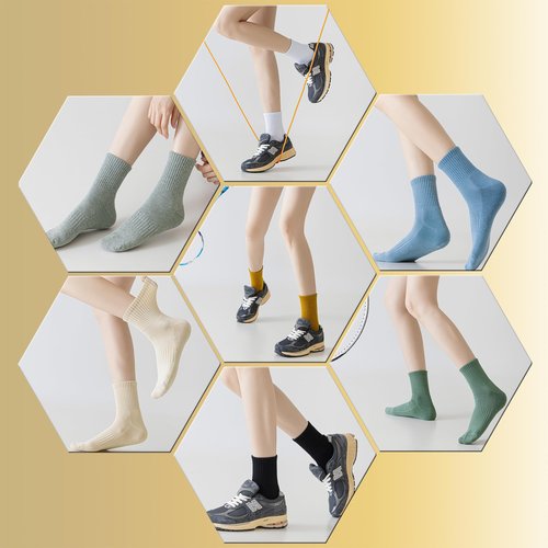 MAGIARTE Womens Athletic Cotton Mini Crew Socks Cushioned Running Hiking Multi Sports Socks for Women 4 Pairs (#04M Beige)